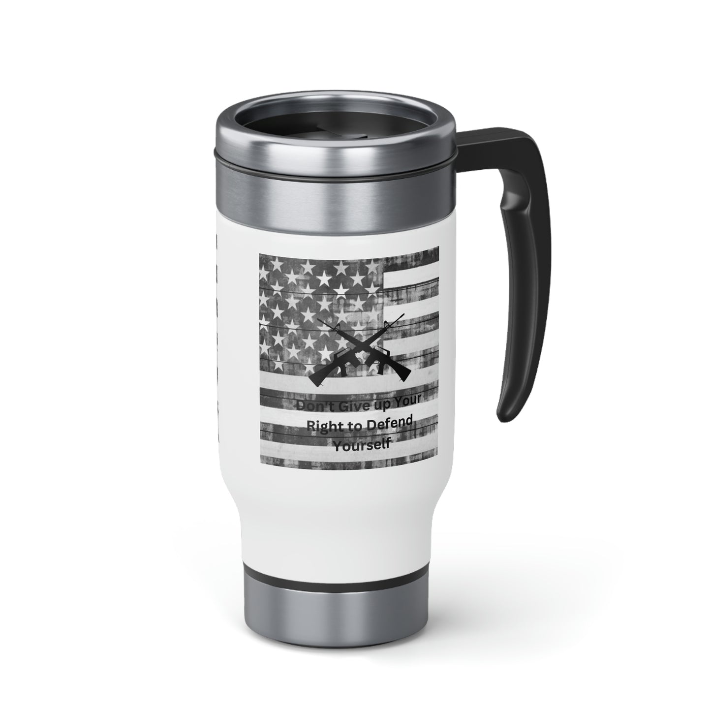 Stainless Steel Travel Mug with Handle, 14oz